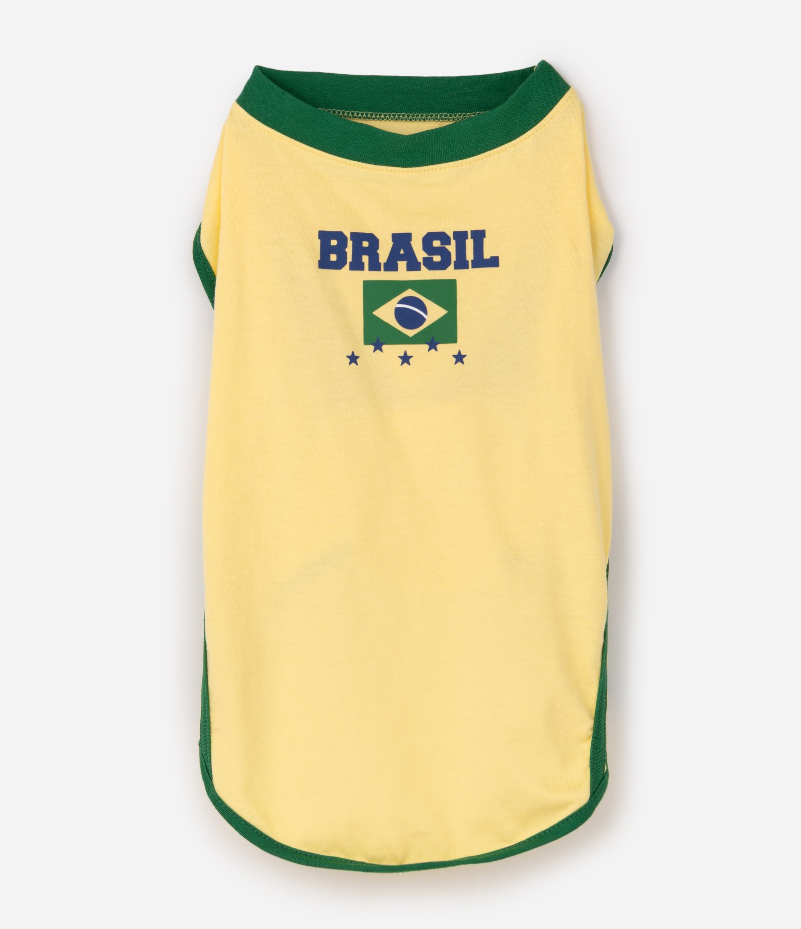 Roupa para Cachorro com Estampa Temática Brasil Amarelo 1