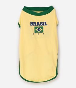 Roupa para Cachorro com Estampa Temática Brasil