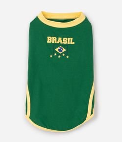 Roupa para Cachorro com Estampa Brasil
