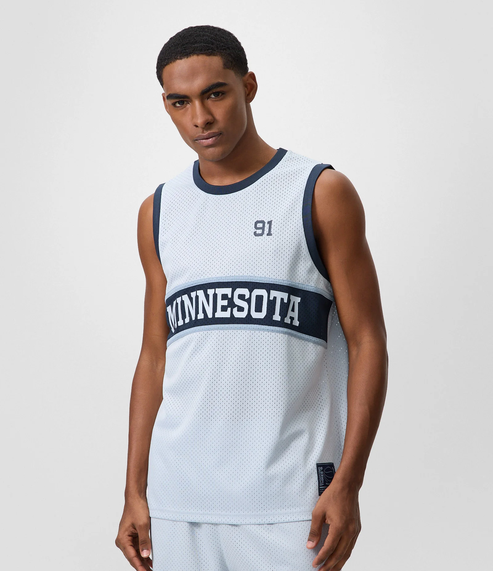 Regata Esportiva Dry Basquete com Estampa Localizada Azul 1