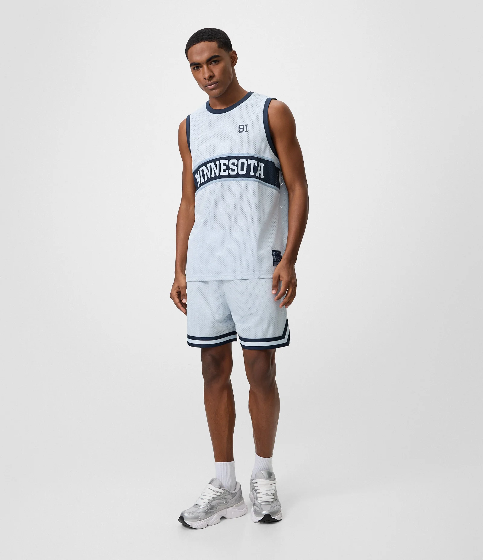 Regata Esportiva Dry Basquete com Estampa Localizada Azul 2