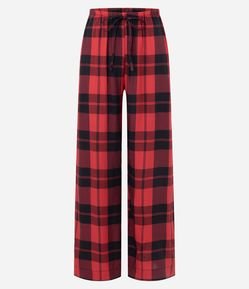 Calça de Pijama em Viscose com Estampa Xadrez