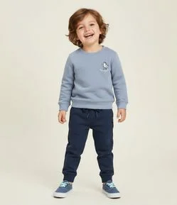 Casaco Infantil Fleece com Ave Bordado – Tam 1 a 6 Anos