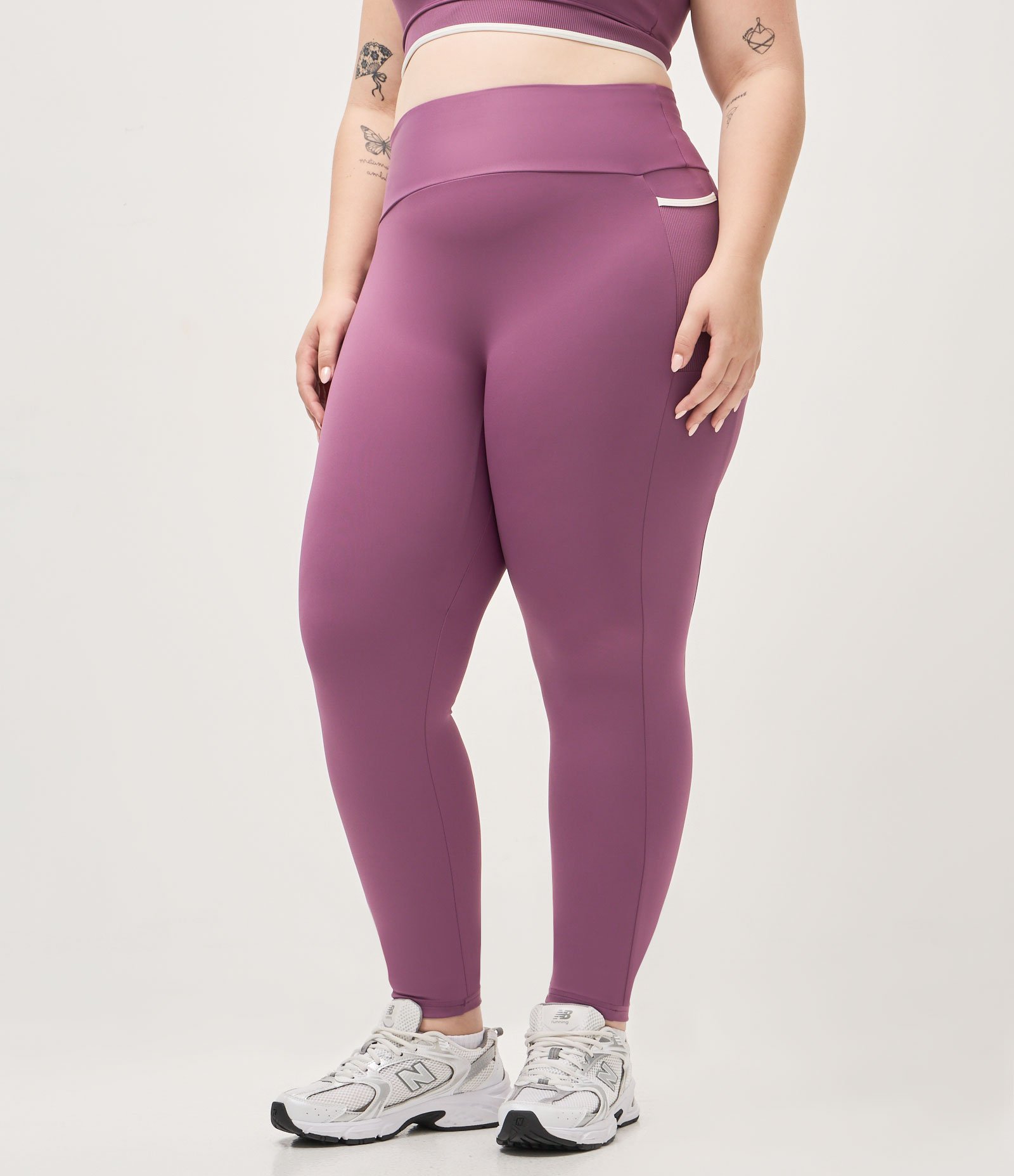 Calça Legging Esportiva com Bolso Funcional Roxo 2