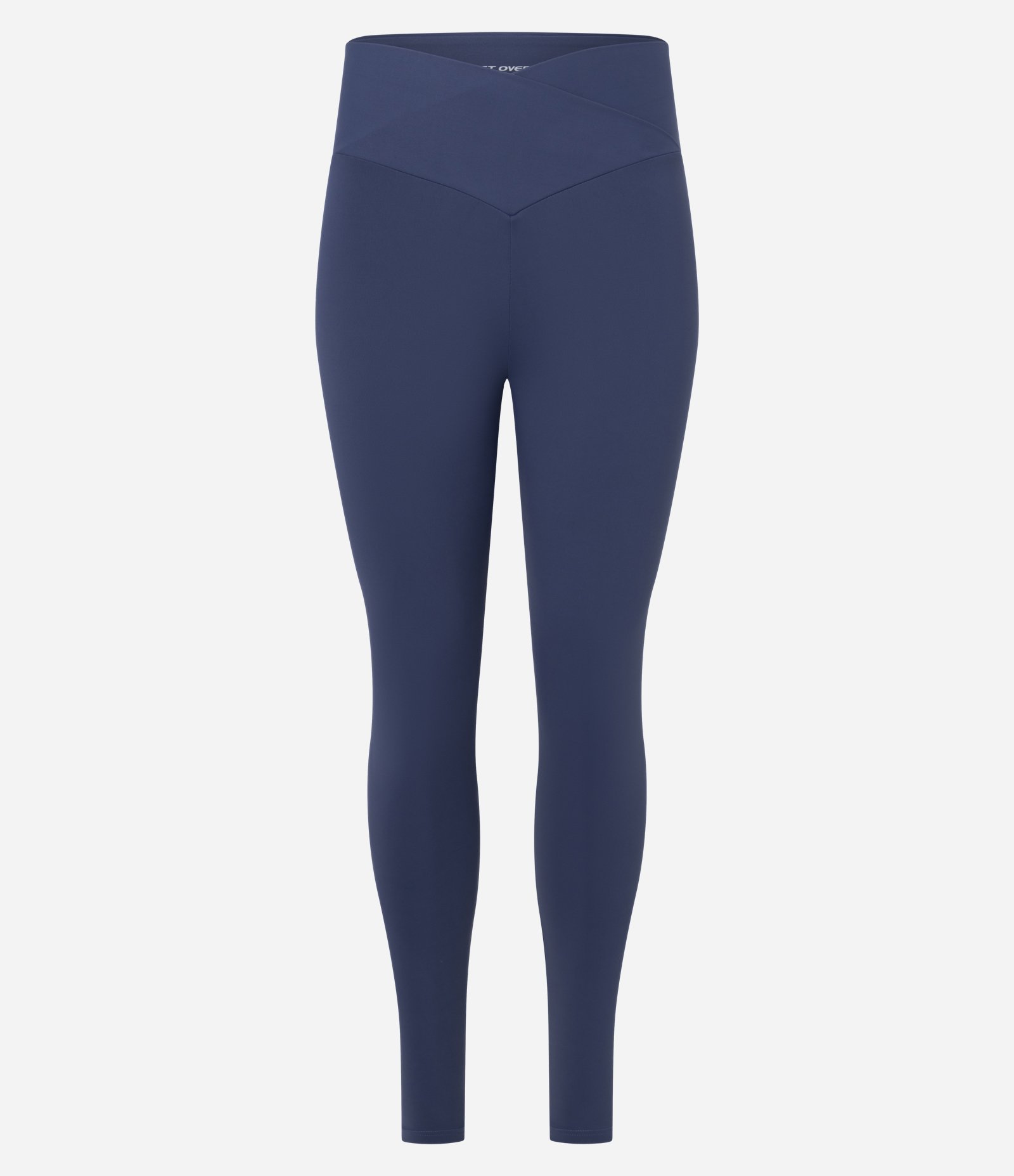 Calça Legging Esportiva em Microfibra com Cós Transpassado Azul 5