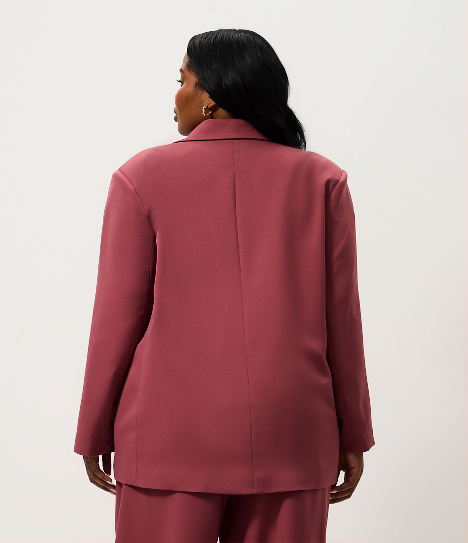 Blazer Oversized Alfaiatado Curve & Plus Size Vermelho 4