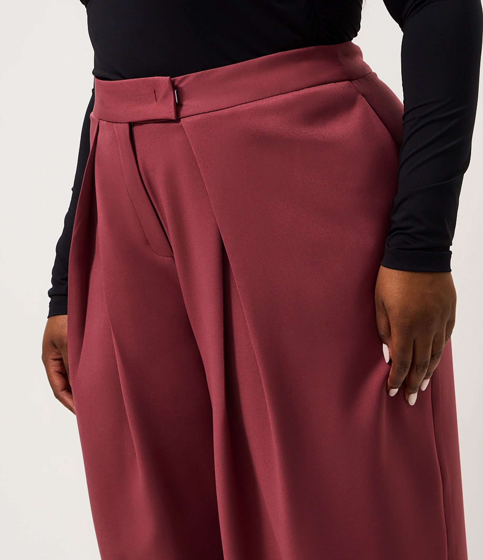 Calça Alfaiataria Balloon Curve & Plus Size Vermelho 3