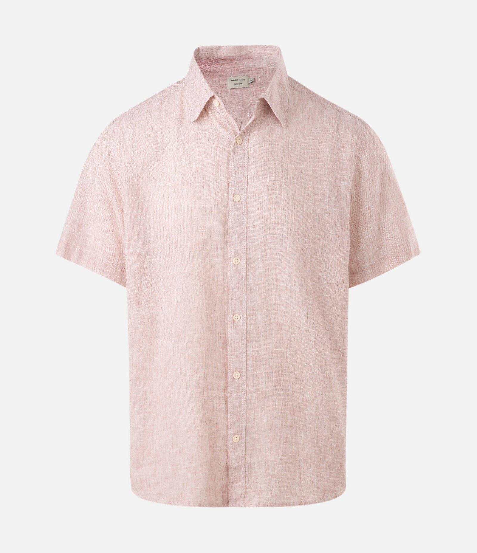 Camisa em Crepe Manga Curta Rosa Claro 1