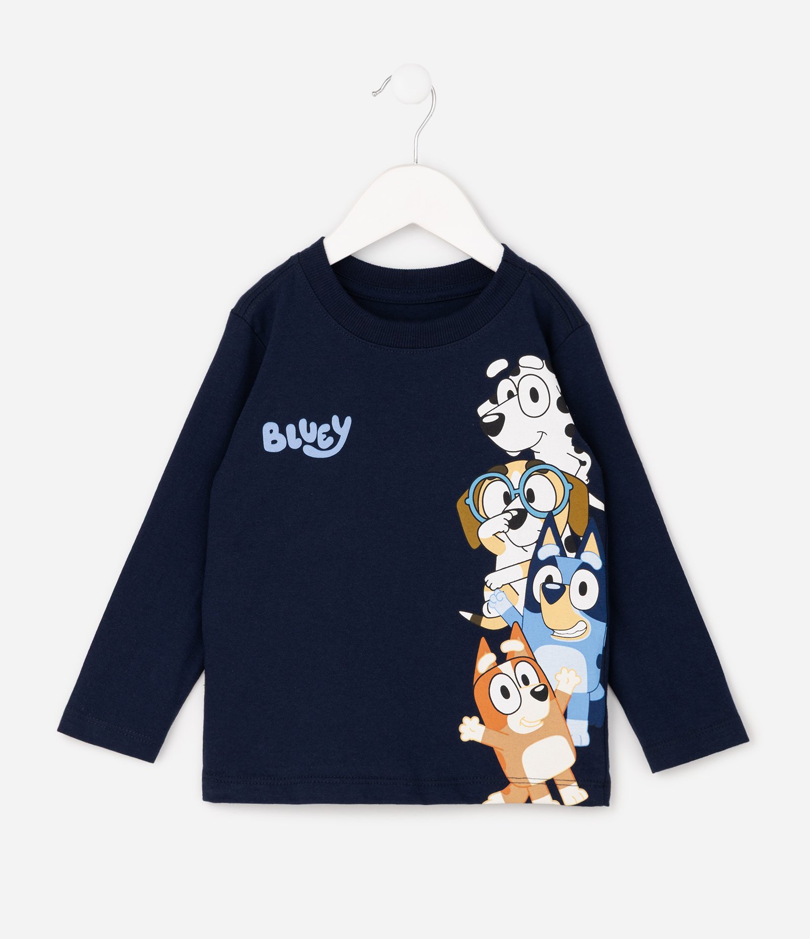 Camiseta Infantil com Estampa Bluey e Amigos – Tam 2 a 6 Anos Azul Marinho 2