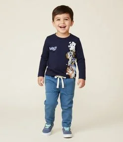 Camiseta Infantil com Estampa Bluey e Amigos – Tam 2 a 6 Anos