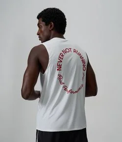 Regata Dry em Poliamida com Lettering nas Costas