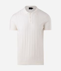 Camisa Polo em Tricô com Textura Vertical