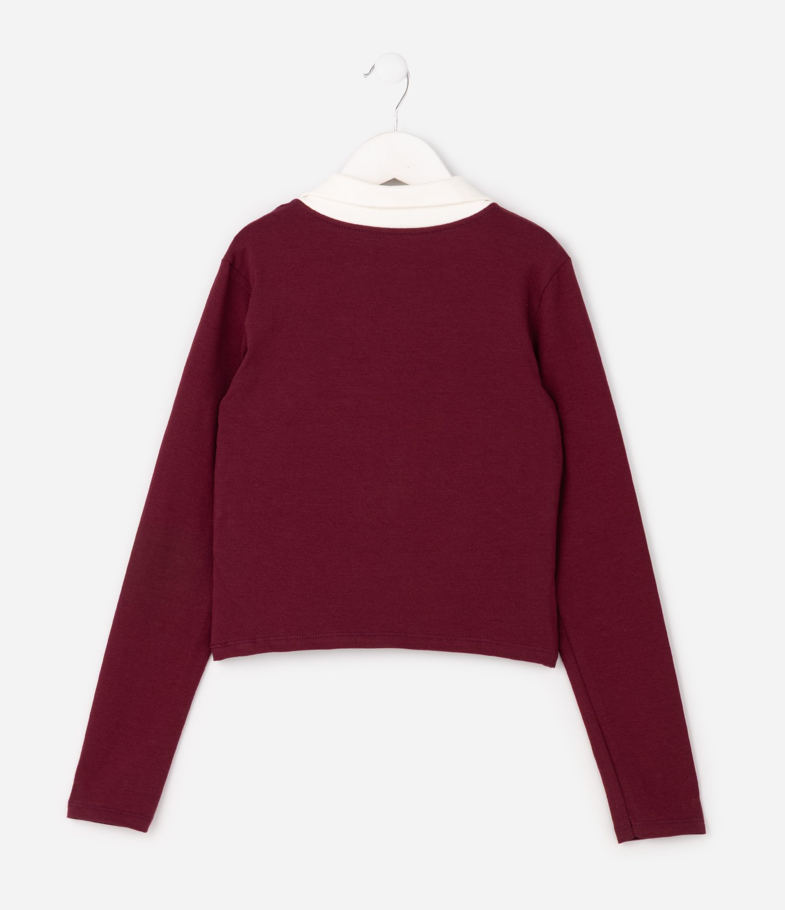 Blusa Infantil Polo com Estampa Hogwarts – Tam 5 a 16 Anos Bordô 2