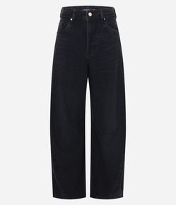Calça Barrel em Jeans Marmorizado