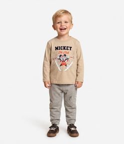 Camiseta Infantil com Estampa Mickey Mouse Ski Club – Tam 2 a 6 Anos