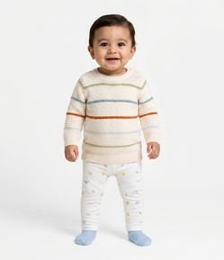 Calça Infantil Legging com Estampa Fullprint Mini Icones – Tam 0 a 18 Meses