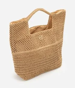 Bolsa Retangular em Papel com Trama Artesanal