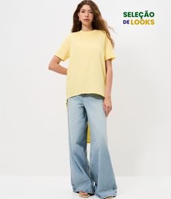 Camiseta em Algodão com Barra Mullet