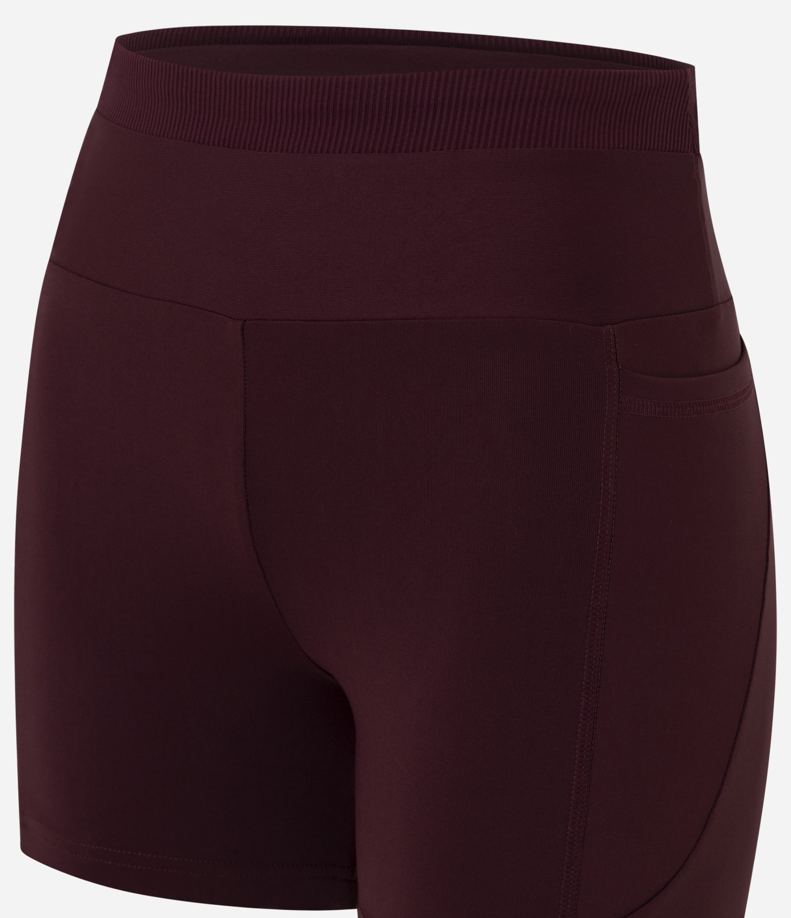 Bermuda Ajustada Esportiva com Cós Texturizado e Bolso Vinho 6