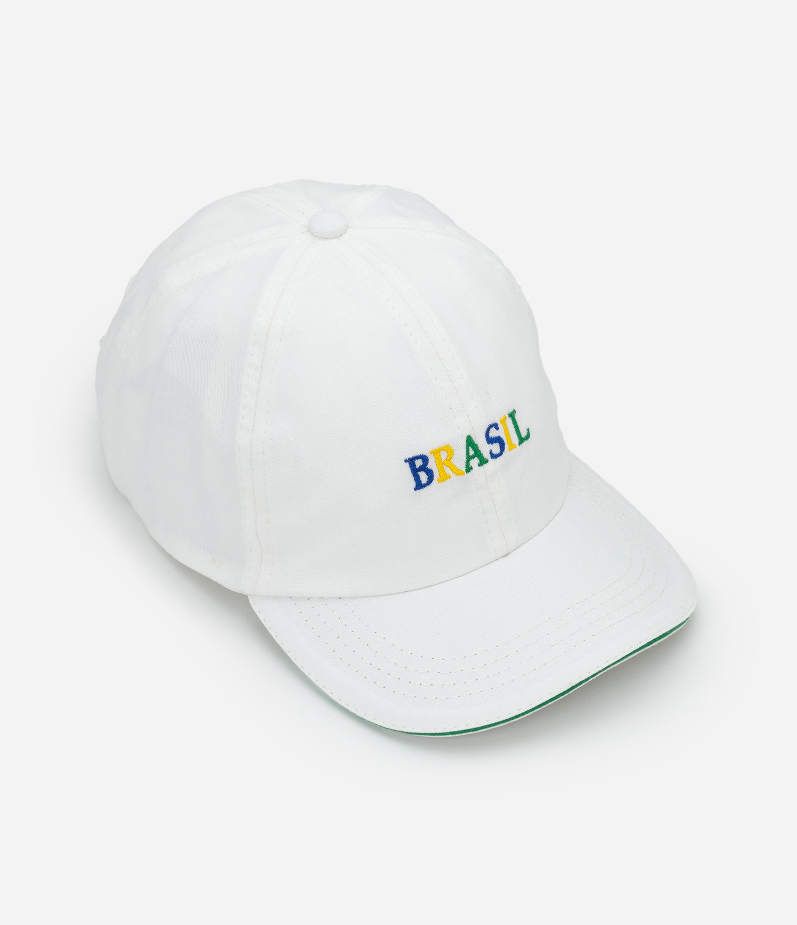 Boné Infantil com Bordado Brasil e Detalhes na Aba – Tam U Branco 1