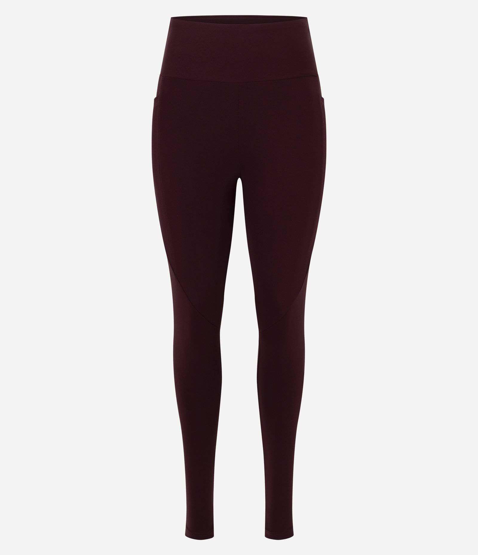 Calça Legging Esportiva em Microfibra com Bolso Canelado Vinho 5
