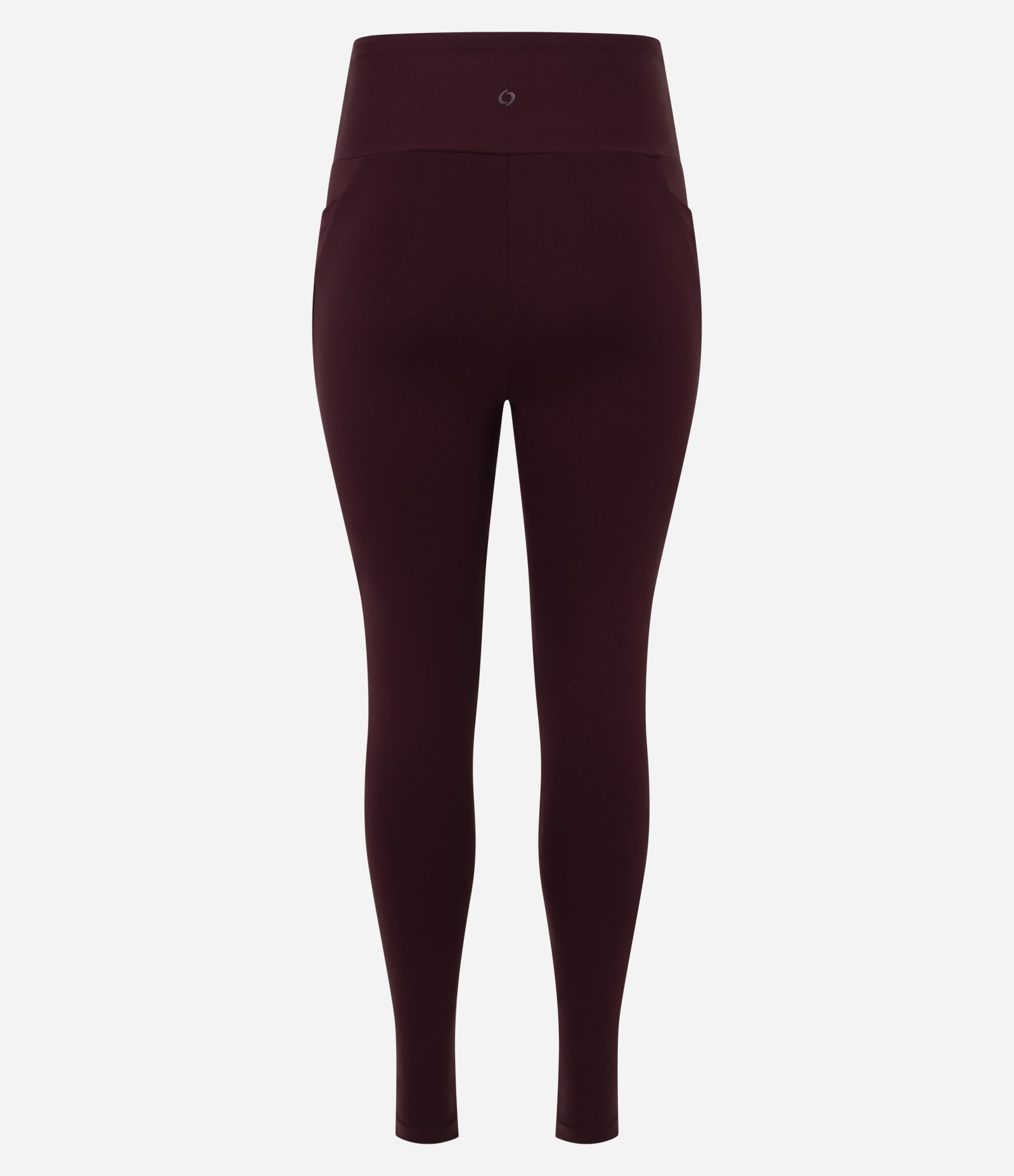 Calça Legging Esportiva em Microfibra com Bolso Canelado Vinho 7
