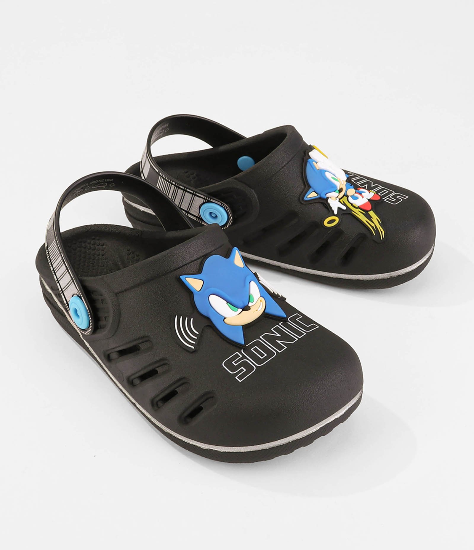 Sandália Babuche Infantil com Patch Sonic - Tam 23 ao 34 Preto 1