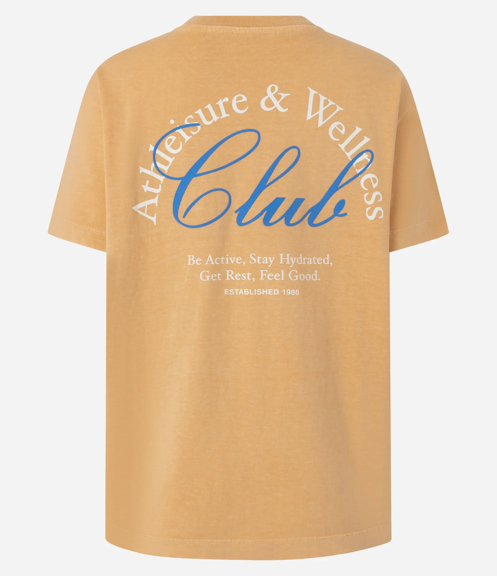 Camiseta Esportiva Oversized em Algodão com Lettering Athleisure & Wellness Laranja 2