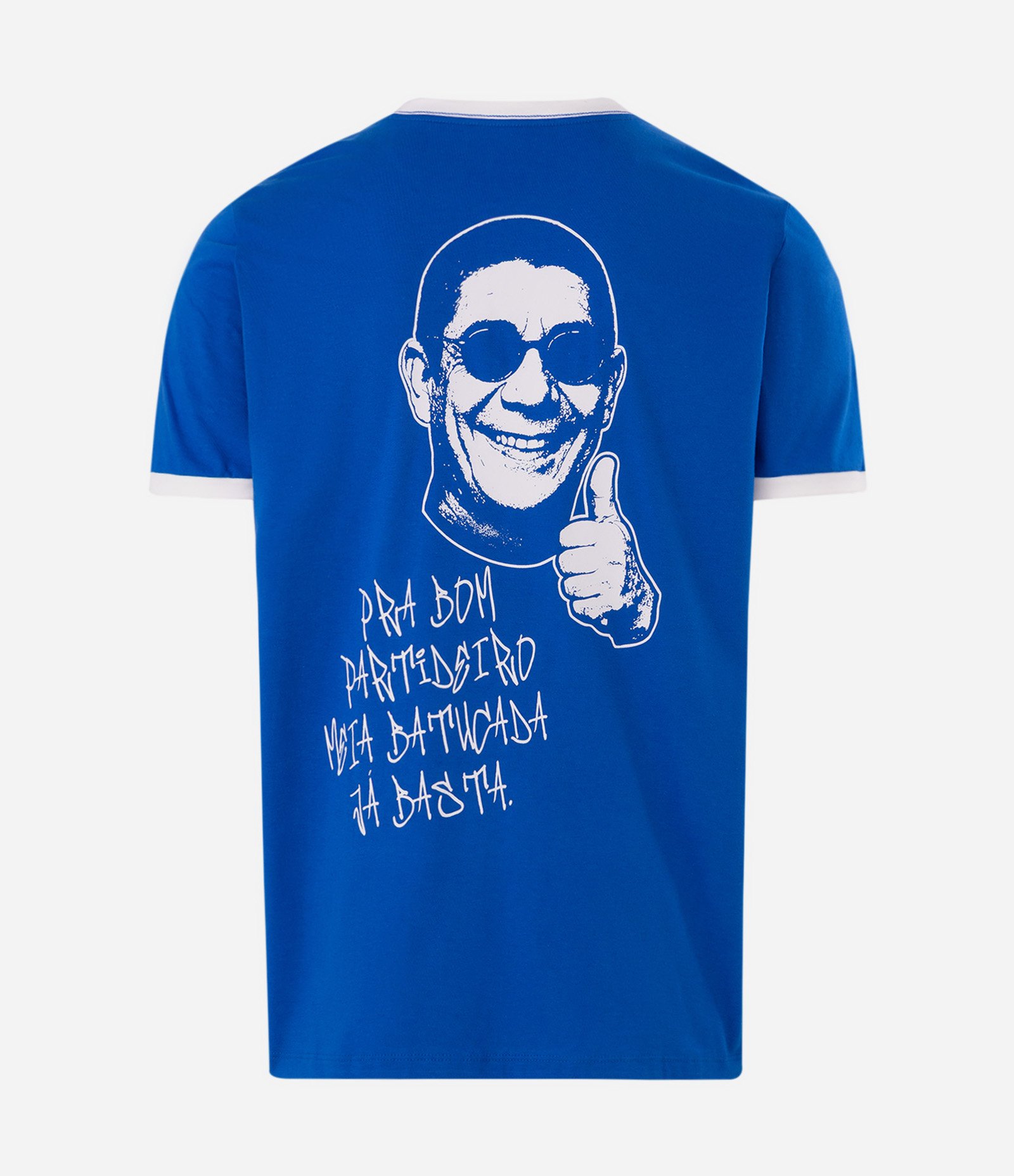 Camiseta Regular em Algodão com Estampa Zeca Pagodinho Azul 6