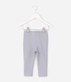 Calça Slim Jeans Jegging Infantil Com Cós Elástico - Tam 0 A 18 Meses