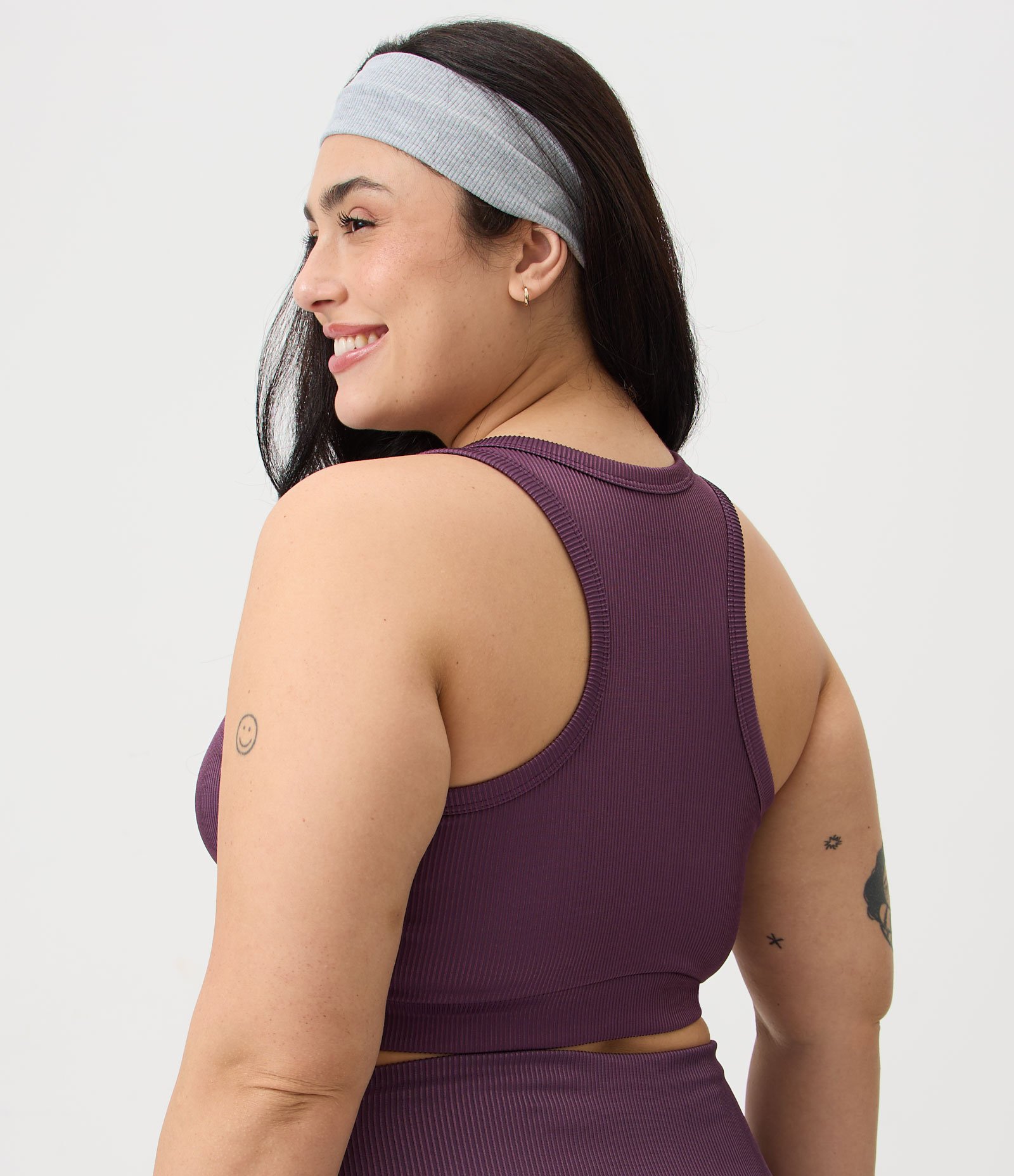 Top Nadador Canelado Curve & Plus Size Roxo 4