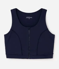 Top Nadador Esportivo em Poliamida com Zíper Curve & Plus Size