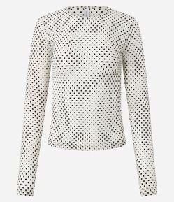 Blusa Segunda Pele em Tule Flocado