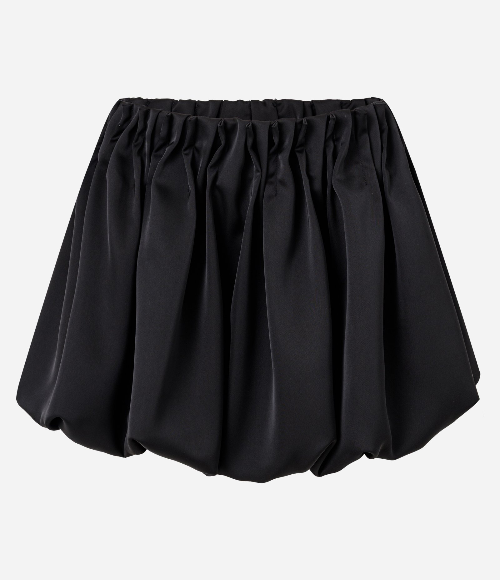 Blusa Balonê Sem Mangas em Cetim com Drapeado Preto 7