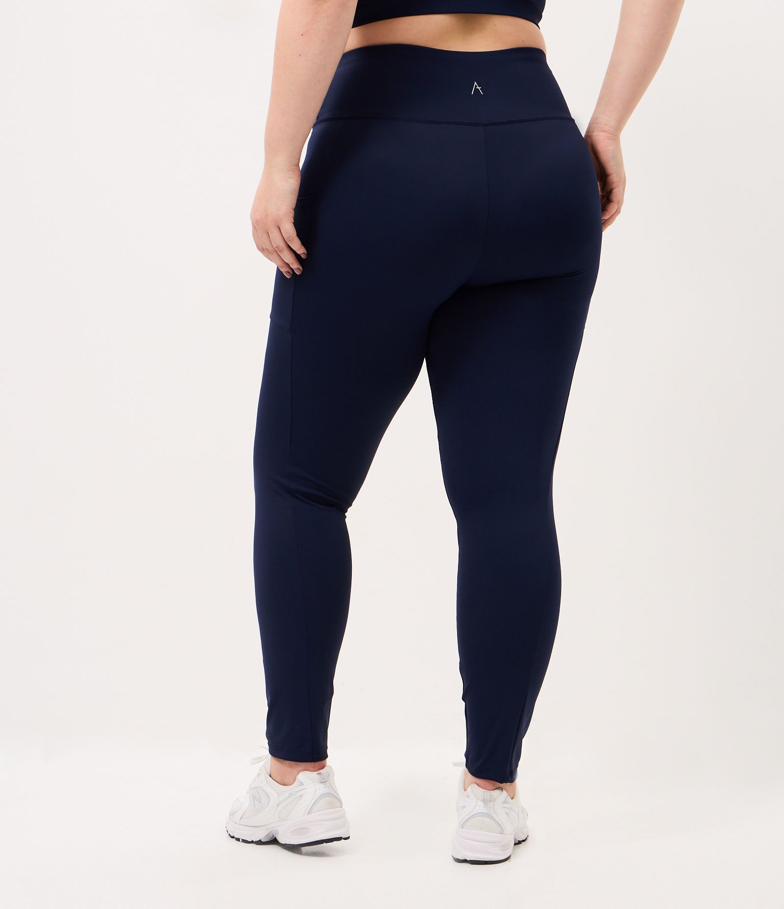 Calça Legging em Poliamida com Bolso Lateral Curve & Plus Size Azul 4