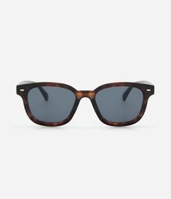 Óculos de Sol Redondo com Estampa Mesclada