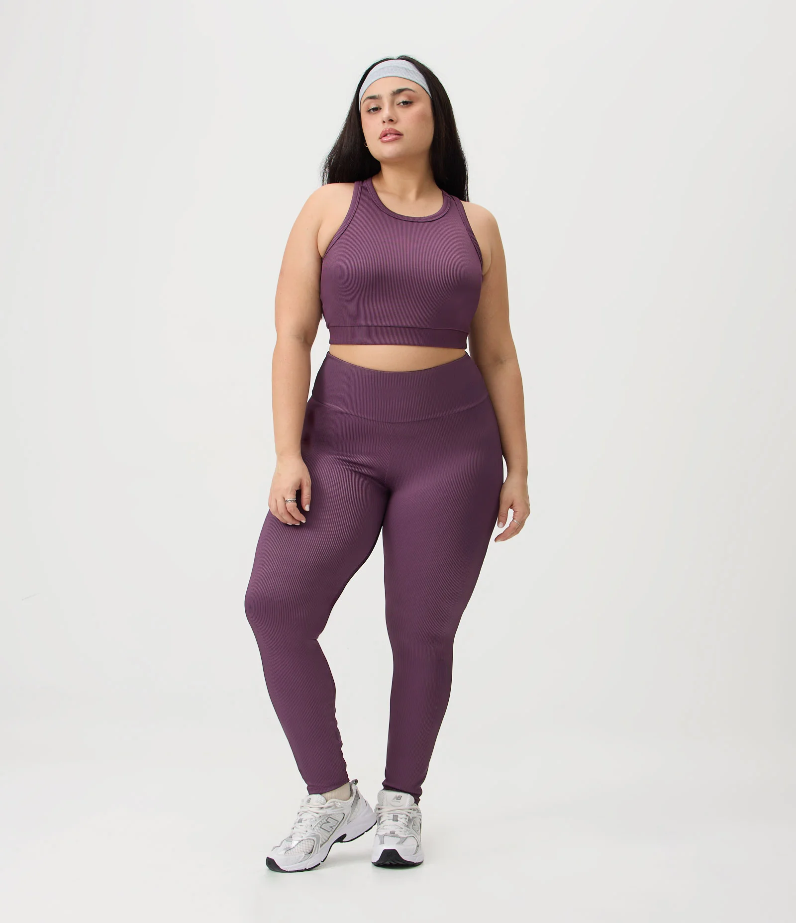 Calça Legging em Poliamida Curve & Plus Size Roxo 1