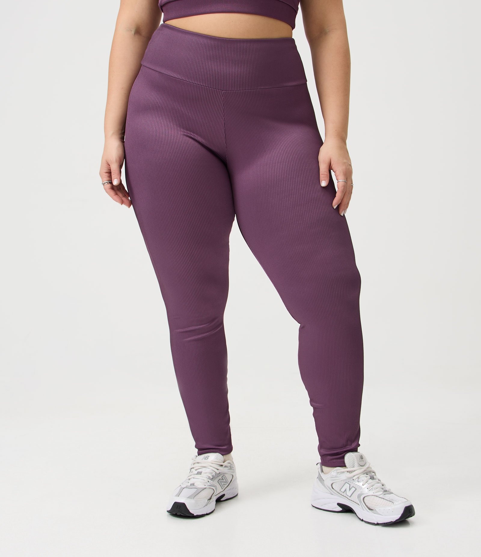 Calça Legging em Poliamida Curve & Plus Size Roxo 2