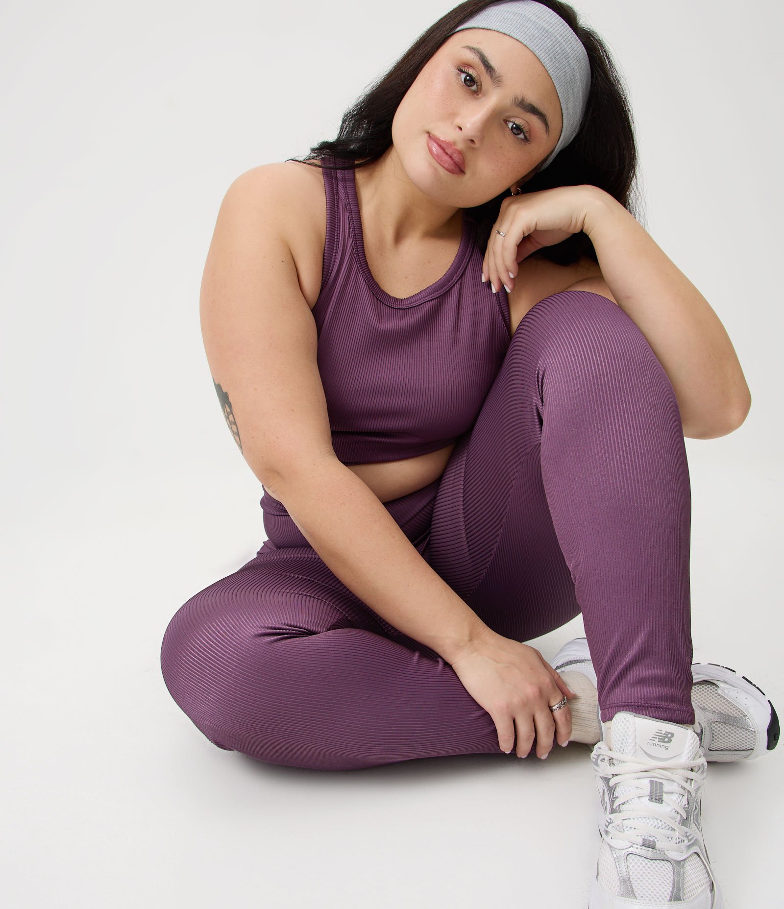 Calça Legging em Poliamida Curve & Plus Size Roxo 3