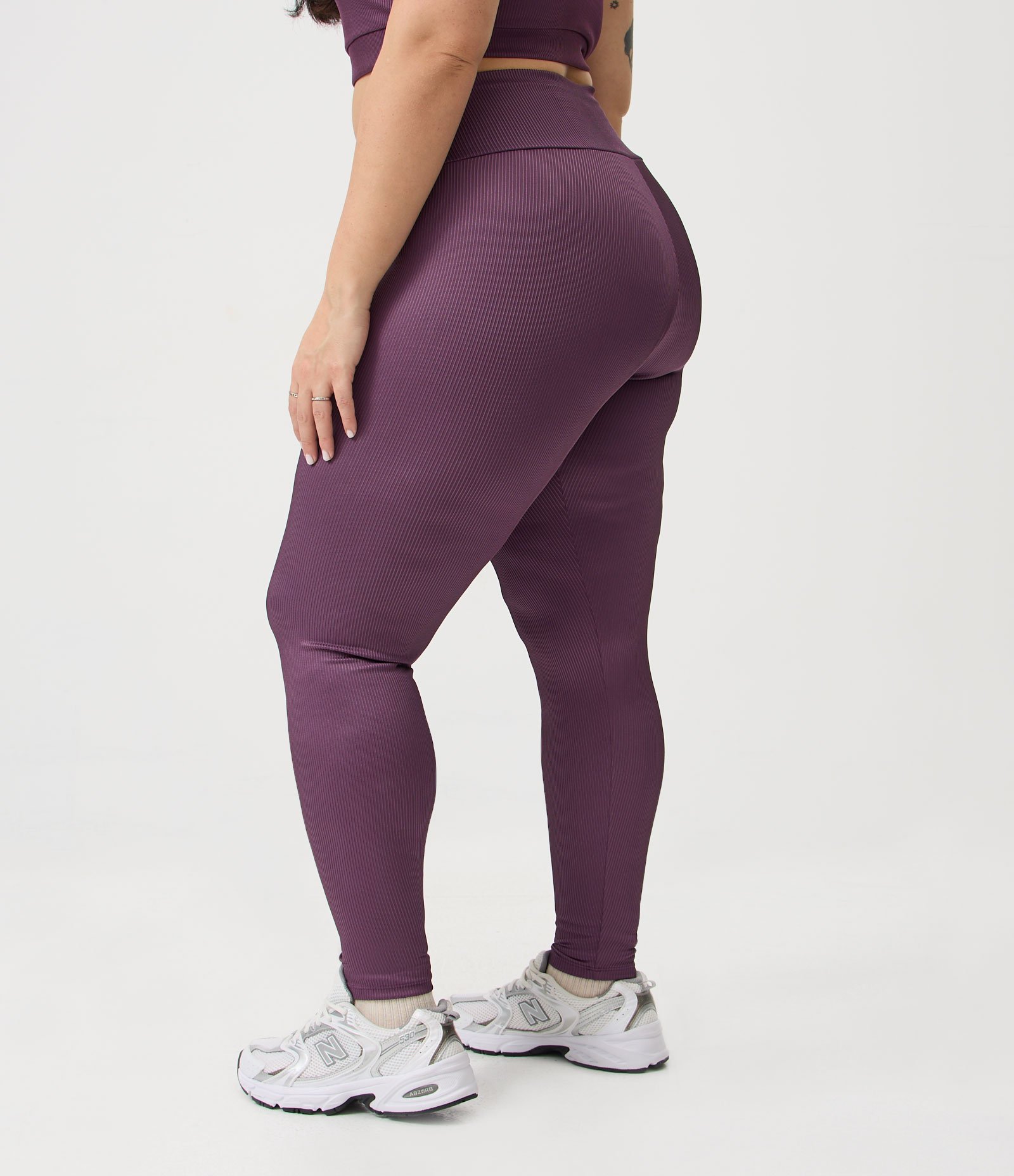 Calça Legging em Poliamida Curve & Plus Size Roxo 4