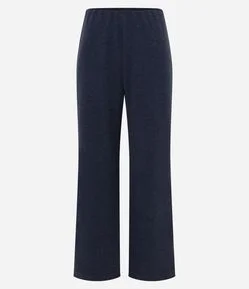 Calça em Ribana com Modelagem Reta