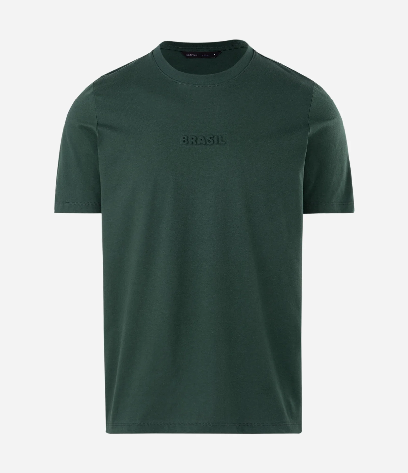 Camiseta Manga Curta com Lettering Brasil Verde 1