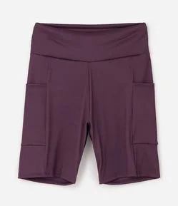 Bermuda Ciclista em Poliamida com Bolsos Laterais Curve & Plus Size