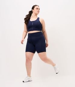 Short Ciclista Esportivo em Poliamida com Cós Largo Curve & Plus Size