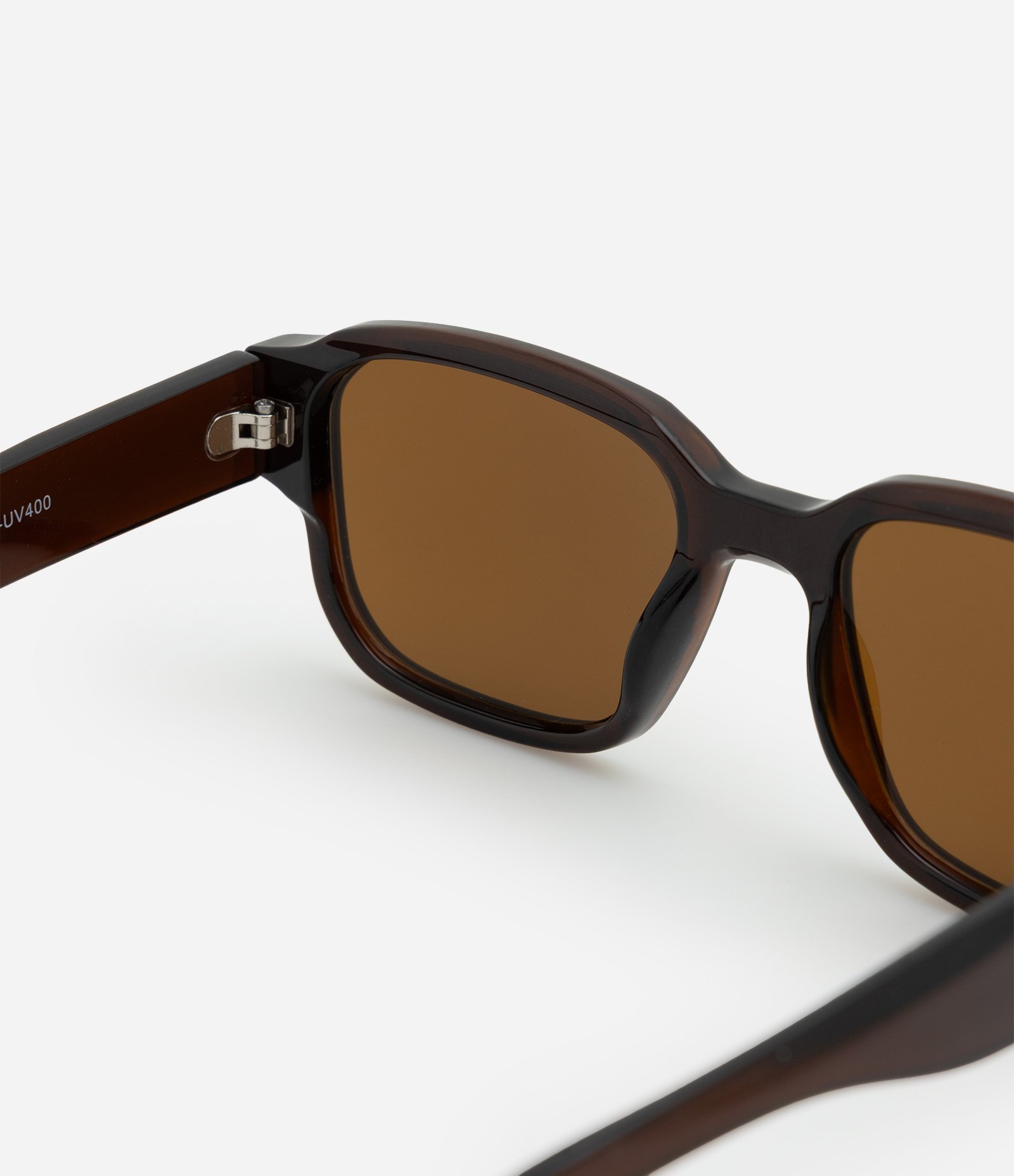 Óculos de Sol Quadrado com Leve Curvatura Marrom 2