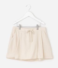 Short Saia Liso com Pregas - Tam 5 a 16 Anos
