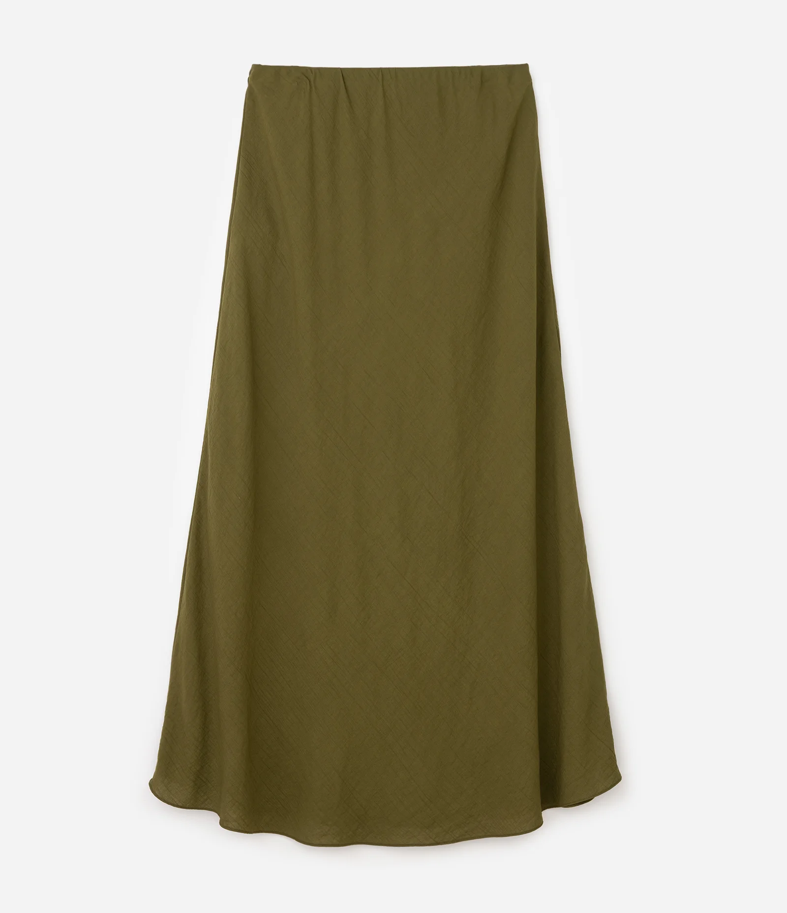 Saia Coluna Longa Texturizada Curve & Plus Size Verde 2