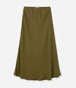 Saia Coluna Longa Texturizada Curve & Plus Size