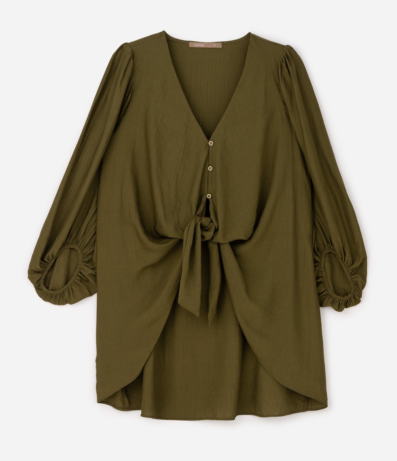 Blusa Mullet com Amarração Curve & Plus Size Verde 6