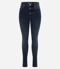 Calça Skinny em Jeans com Cintura Alta